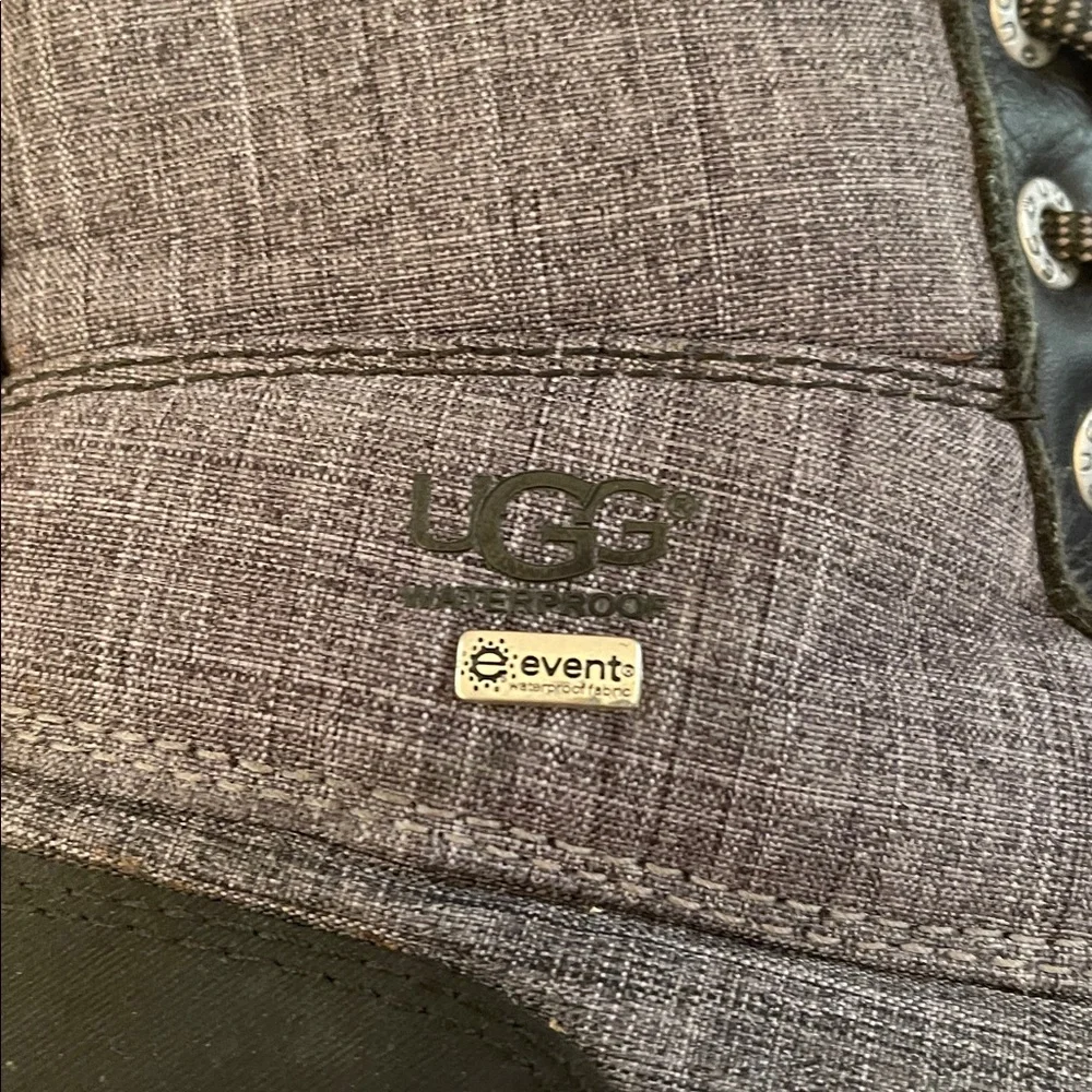 UGG Adirondack Charcoal Boots with Plush Fur Collar size 7 - Picture 8 of 10